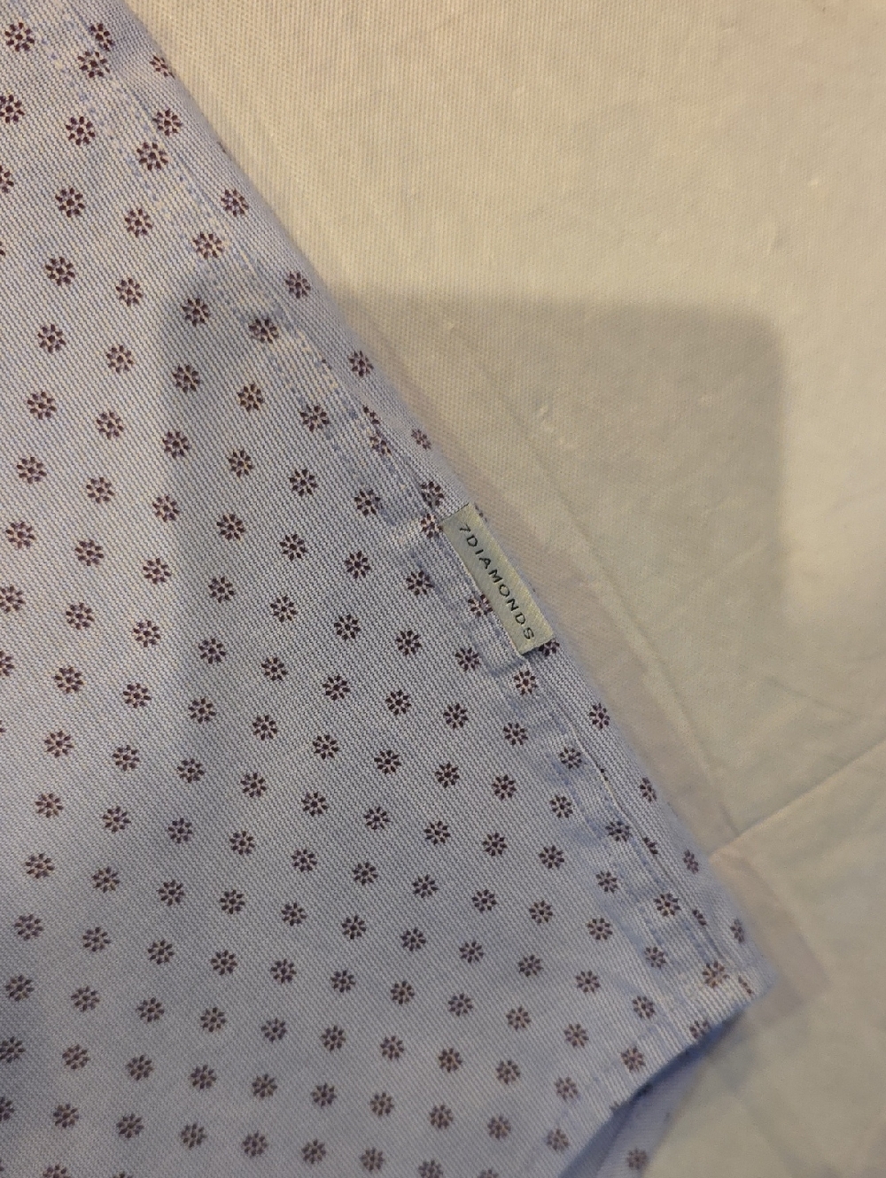7 Diamonds Lavender Stretch Button-Down with Wine Contrasting Trim Flip Cuffs M - Picture 3 of 9